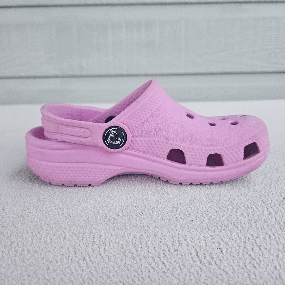 Crocs Classic Clog Girl SZ 10 Slip-On Light Pink Water Shoes - Picture 4 of 12